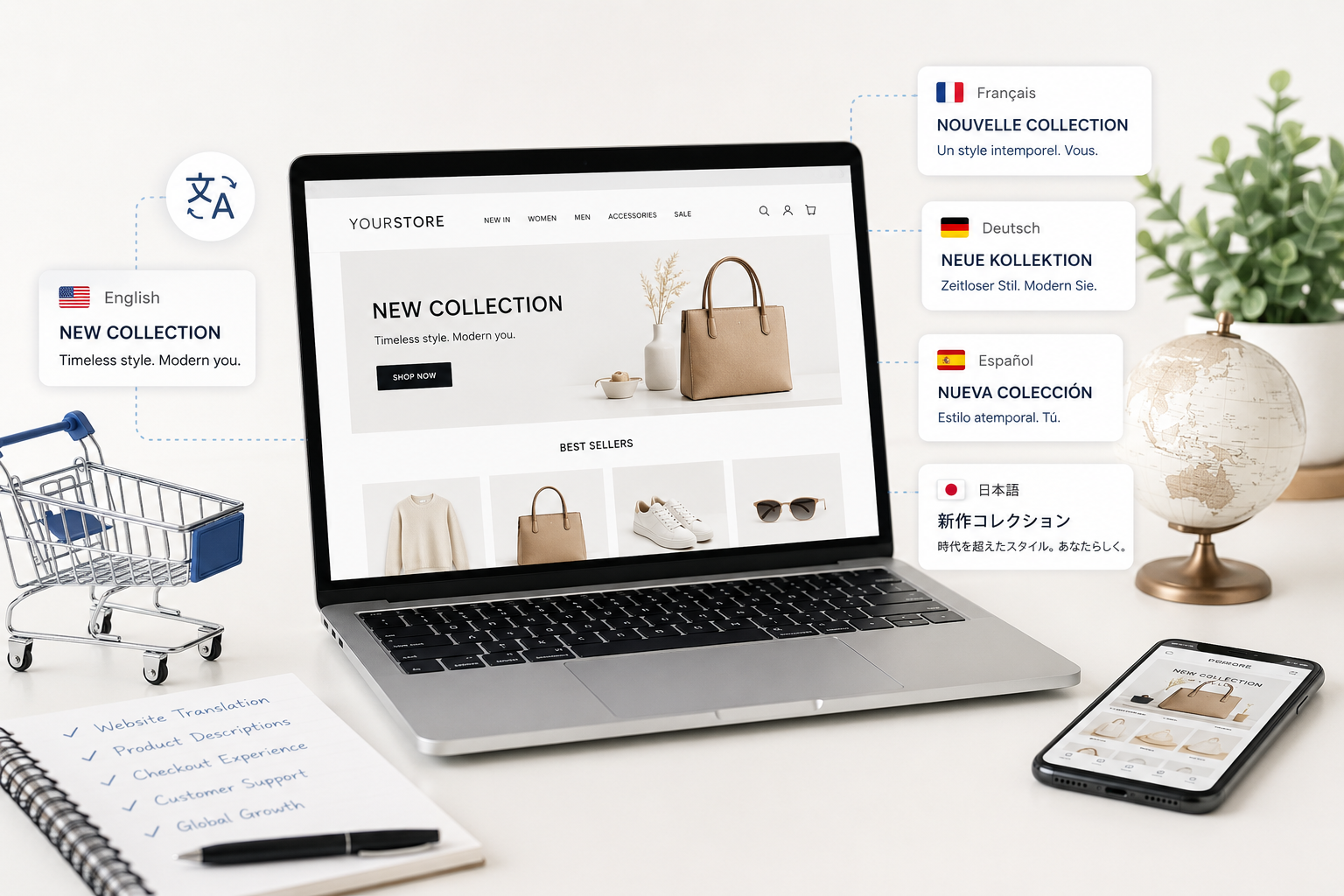 ecommerce website translation and localization