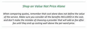 shop on value pull quote