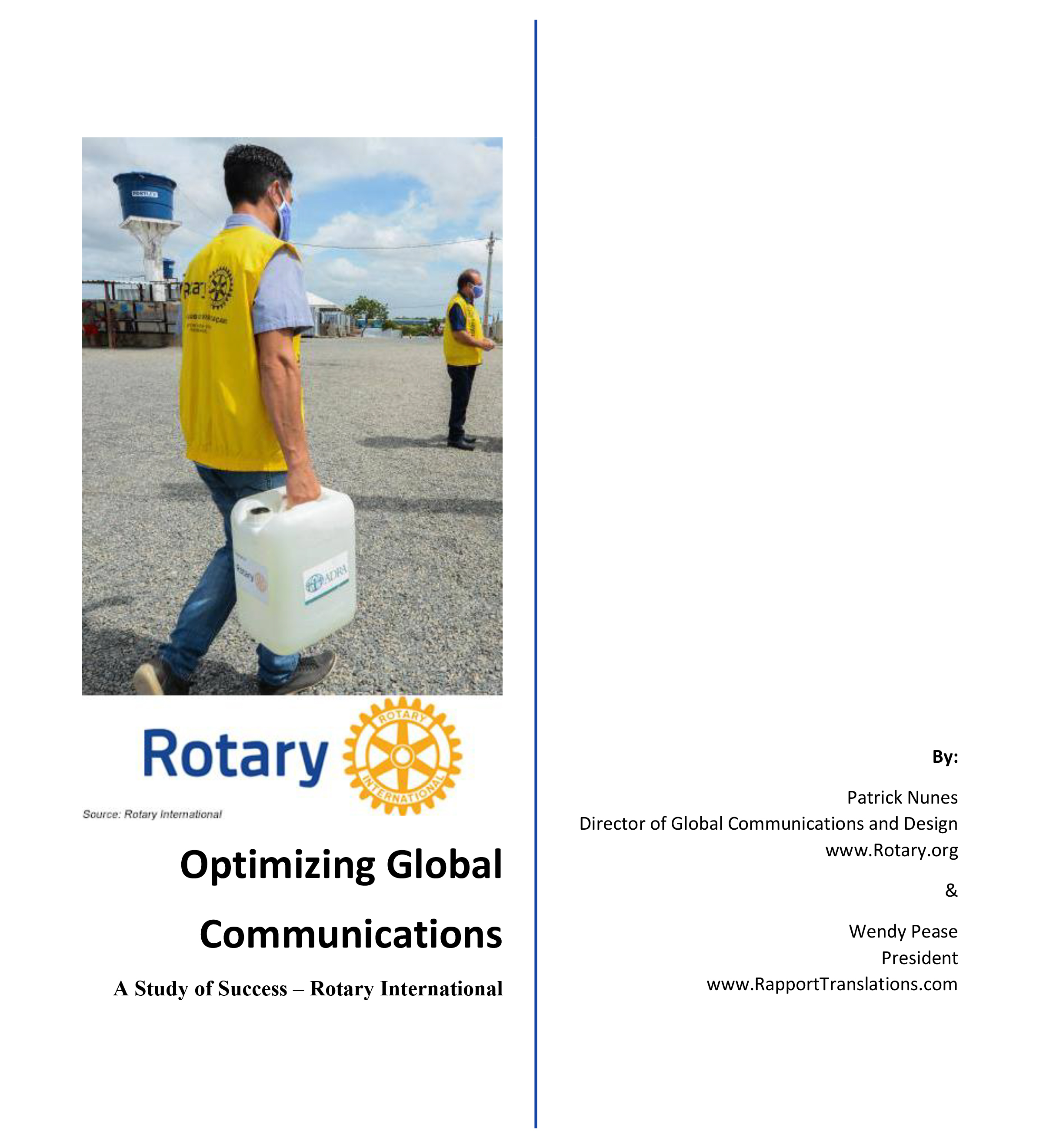 Optimizing Global Communications - Rotary Cover